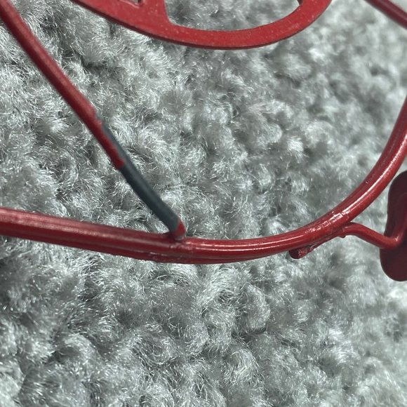 Big Small Wheel Red Metal Bicycle Miniature Collectible Doll House Mini Vintage - Picture 8 of 16